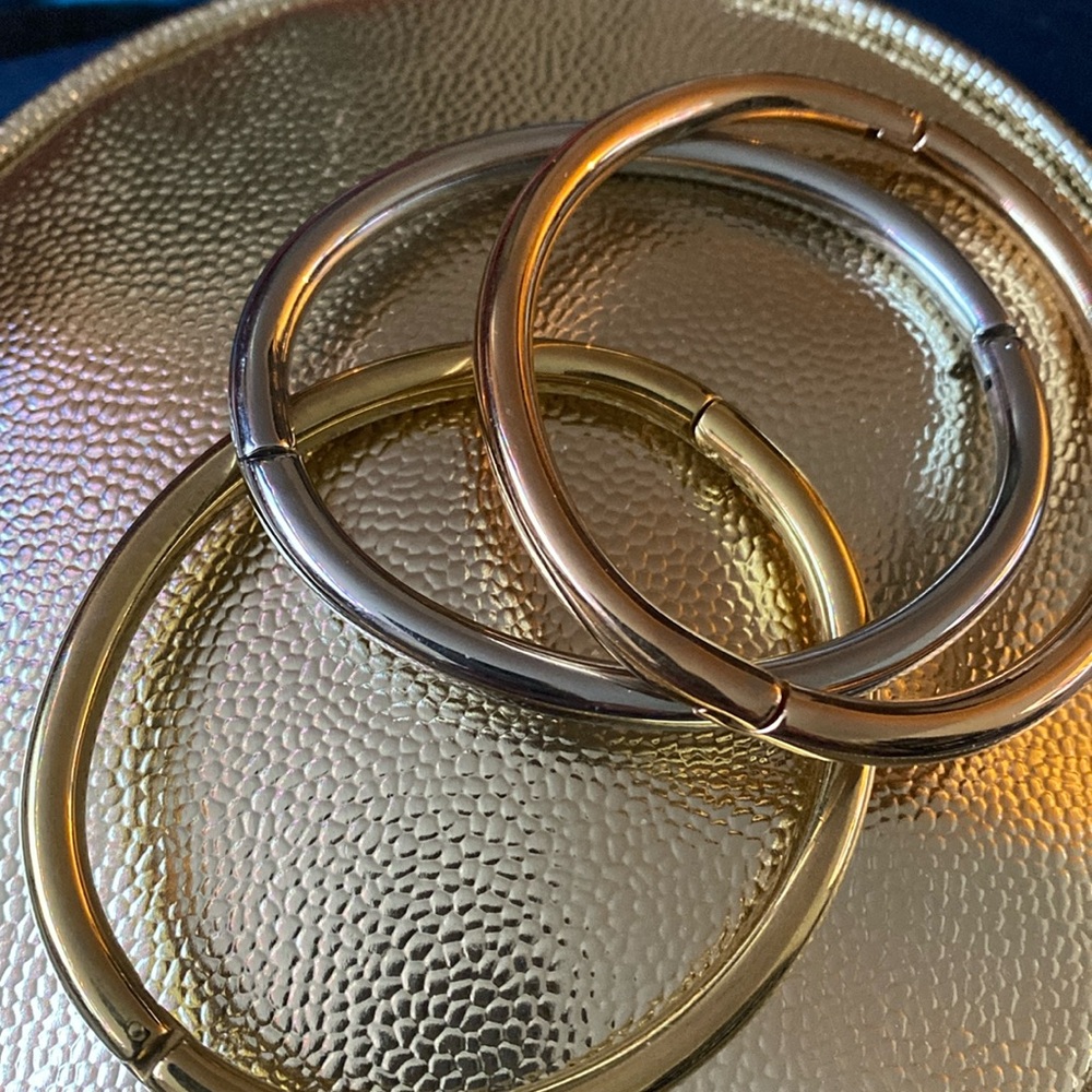 3 bracelets Vintage stainless steel fits size small